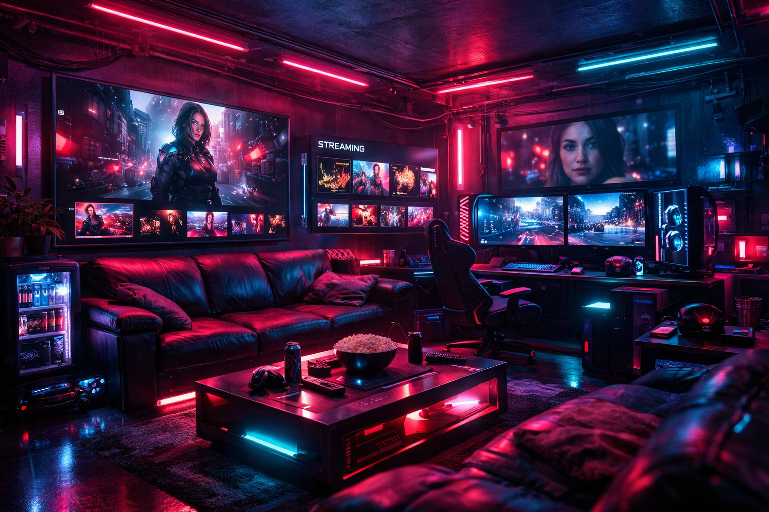 Cyberpunk Gaming Setup